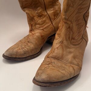 Tan Western Boulet Cowboy Boots